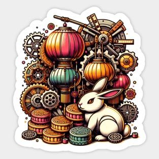 Steampunk Mid Autumn Festival Sticker